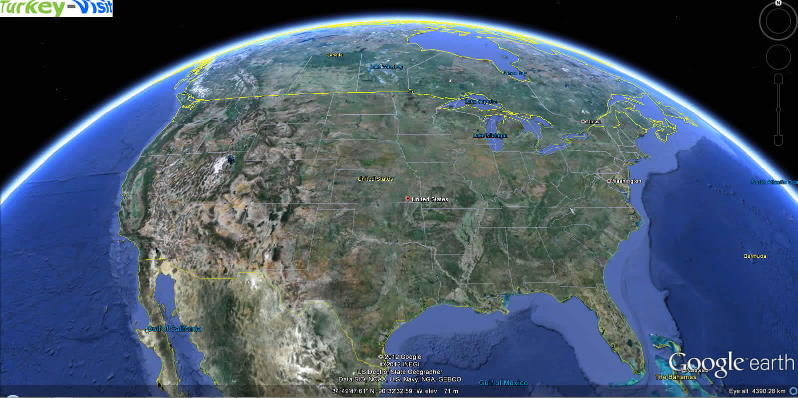 United States Earth Map